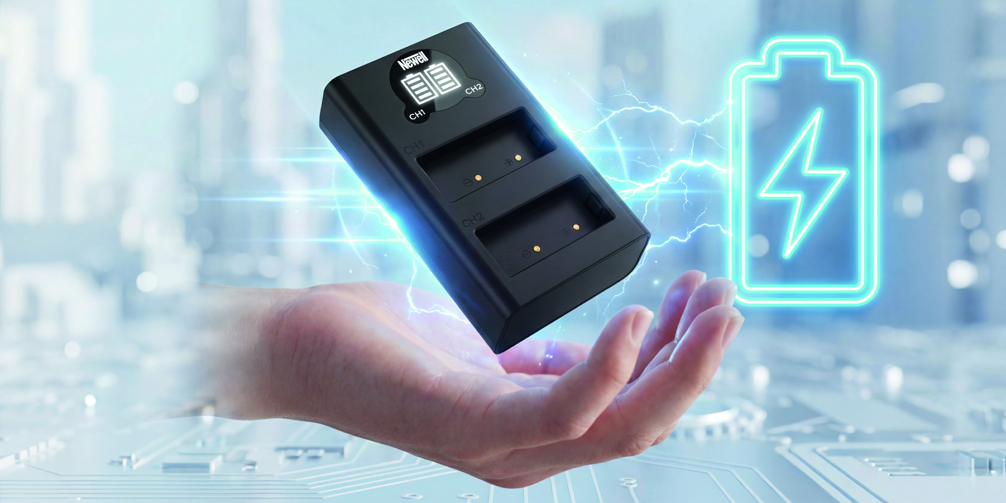 Ładowarka dwukanałowa Newell DL-USB-C do akumulatorów DMW-BLG10 do Panasonic